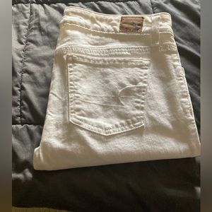 American Eagle White Skinny Jeans Size 10
